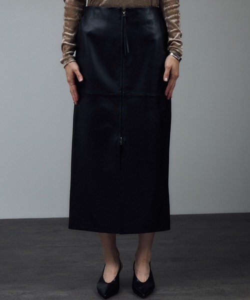 SALON adam et rope'（サロン アダム エ ロペ） スカート ラムレザー