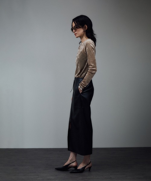 SALON adam et rope'（サロン アダム エ ロペ） スカート ラムレザー