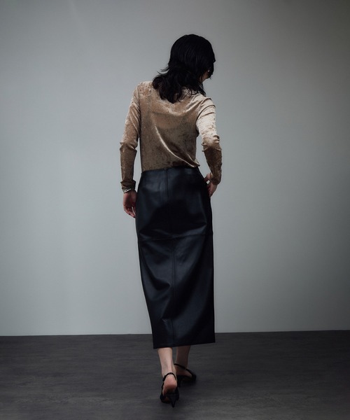 SALON adam et rope'（サロン アダム エ ロペ） スカート ラムレザー