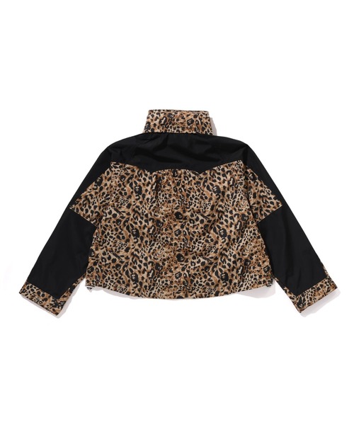ミリタリージャケット モッズコート WILD LEOPARD PATTERN CROPPED SNOWBOARD JACKET レディースの画像
