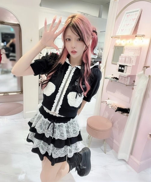 Ank Rouge（アンクルージュ） スカート 天使のチャーム裏毛スカート