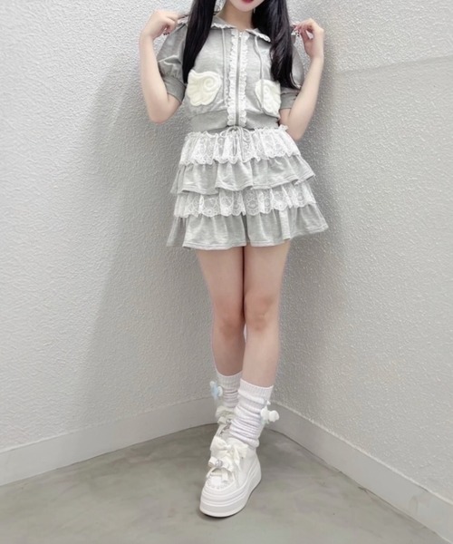 Ank Rouge（アンクルージュ） スカート 天使のチャーム裏毛スカート