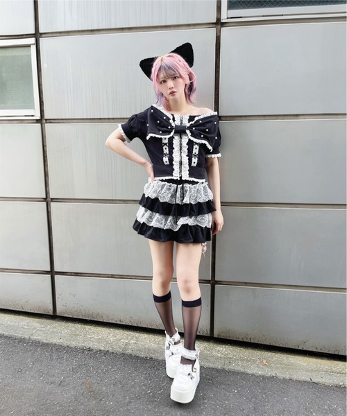 Ank Rouge（アンクルージュ） スカート 天使のチャーム裏毛スカート