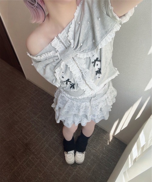 Ank Rouge（アンクルージュ） スカート 天使のチャーム裏毛スカート