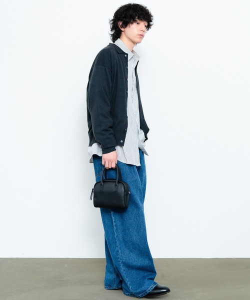 メンズ デニムパンツ 大きめ 個性派 フルレングス P00421 高級感 ワイドレッグ デニムパンツ メンズ ストレート ハイ