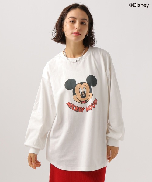 ミッキー ロンT ディズニーコラボ 長袖 #VGH758 Disney 「Disney」 長袖カットソー「BAYFLOWコラボ」 FREE オフ