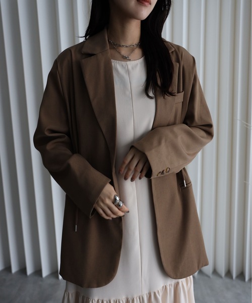 YENNA ジャケット テーラードジャケット ドロストテーラードジャケット