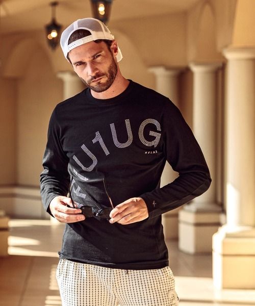 「1PIU1UGUALE3 RELAX 」 長袖Tシャツ L ホワイト メンズ
