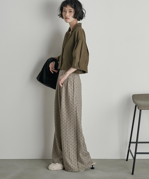 THE Yon ジャケット テーラードジャケット バレルハーフスリーブ