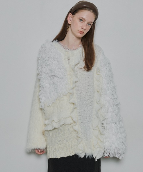 「新品」Ten LA BELLE ETUDE フリンジ付きカーディガン LA BELLE ETUDE（ラベルエチュード） カーディガン 「TEN by LA BELLE