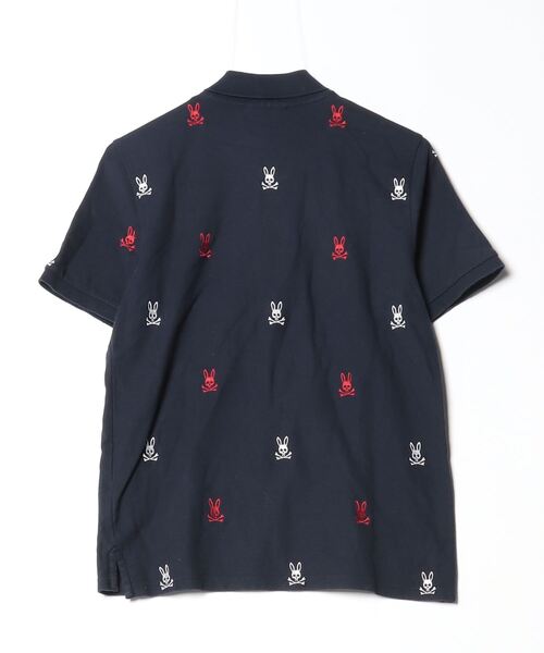 「Psycho Bunny」 半袖ポロシャツ SMALL ネイビー メンズ_画像2