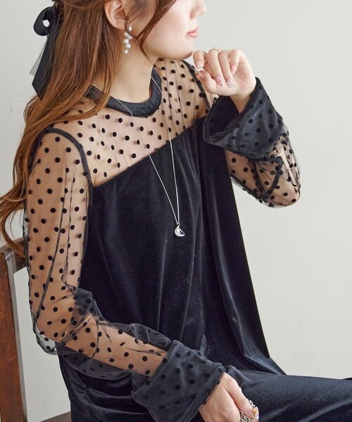 Discoat（ディスコート） ドレス 「オケージョン」フロッキードット