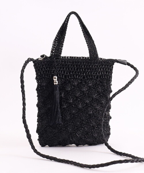 「COOCO」 かごバッグ 9 シルバー レディース_画像3