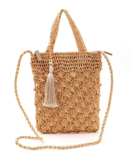 「COOCO」 かごバッグ 9 シルバー レディース_画像6