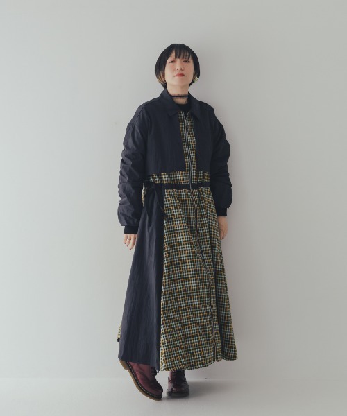 ワンピース チェックzipperジャケットワンピース | unica