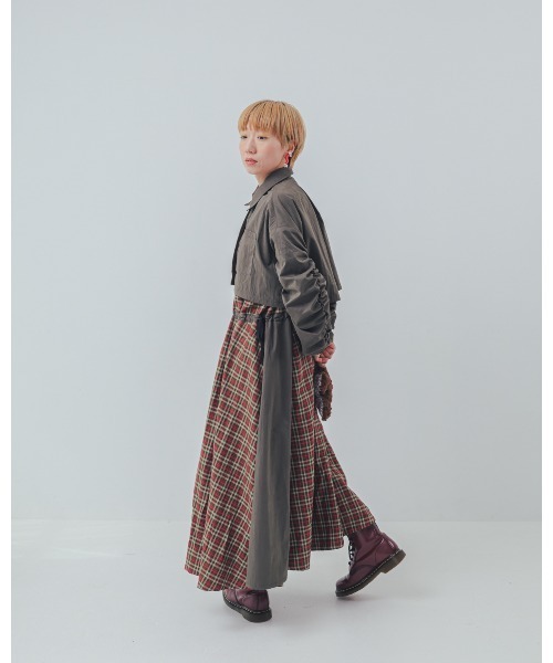 ワンピース チェックzipperジャケットワンピース | unica | 10