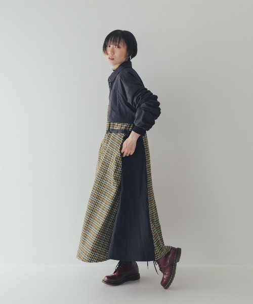 ワンピース チェックzipperジャケットワンピース | unica | 13