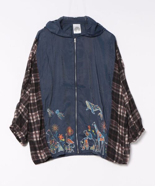 「ScoLar」 ジップアップパーカー M ベージュ レディース_画像5