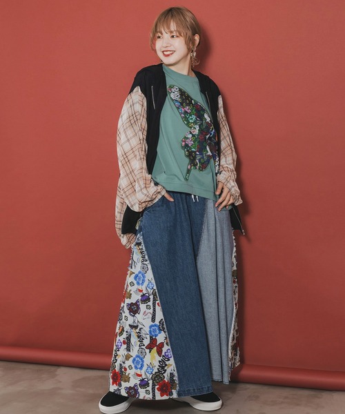 「ScoLar」 ジップアップパーカー M ベージュ レディース_画像7