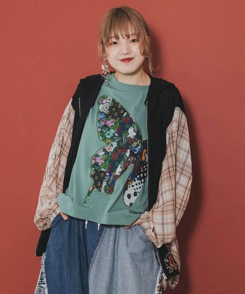 「ScoLar」 ジップアップパーカー M ベージュ レディース_画像8
