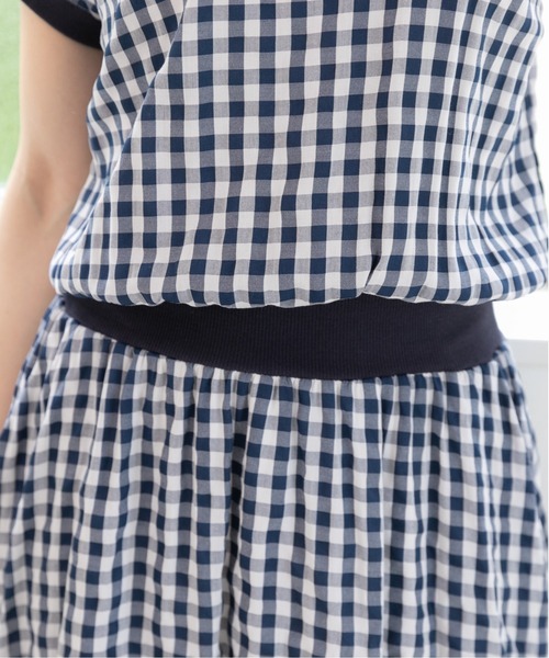 「PREFERIR」 半袖ワンピース SMALL ネイビー レディース_画像9