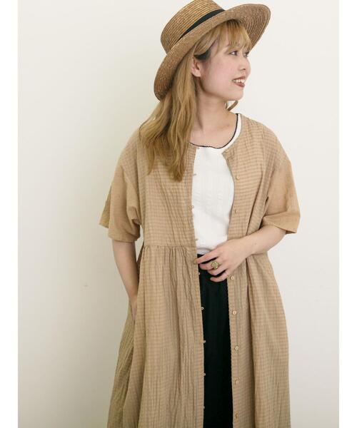 Samansa Mos2（サマンサモスモス） 半袖ワンピース M ベージュ