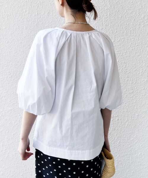「SHIPS」 7分袖ブラウス ONE SIZE ブルー レディース_画像6
