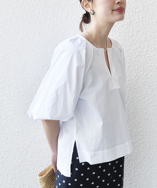 「SHIPS」 7分袖ブラウス ONE SIZE ブルー レディース_画像7