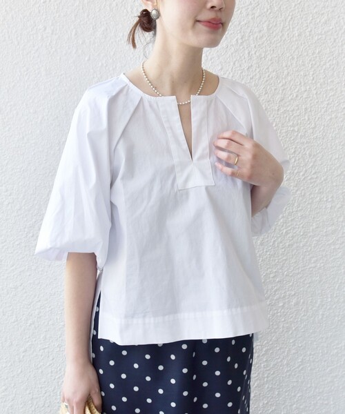 「SHIPS」 7分袖ブラウス ONE SIZE ブルー レディース_画像8