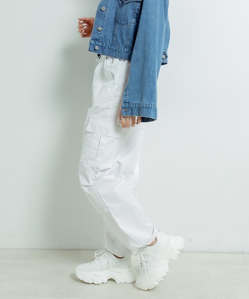 「OLIVE des OLIVE」 カーゴパンツ FREE カーキ レディース_画像3