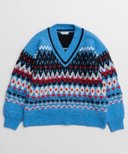 MAISON SPECIAL（メゾンスペシャル） ニット セーター Mokemoke Argyle