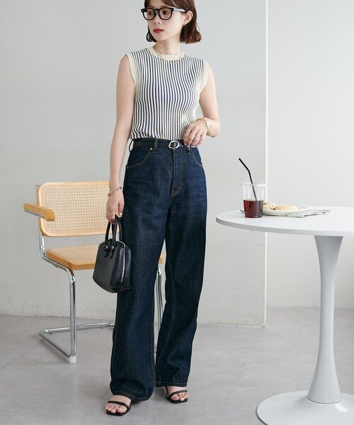 「DISCOAT」 ノースリーブニット FREE グリーン系その他 レディース_画像6