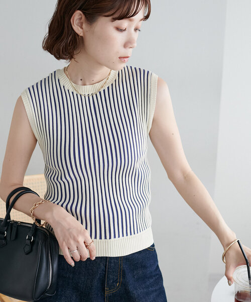 「DISCOAT」 ノースリーブニット FREE グリーン系その他 レディース_画像8