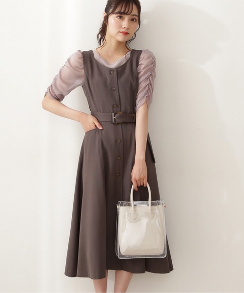 「PROPORTION BODY DRESSING」 ノースリーブワンピース SMALL ブルー レディース_画像5