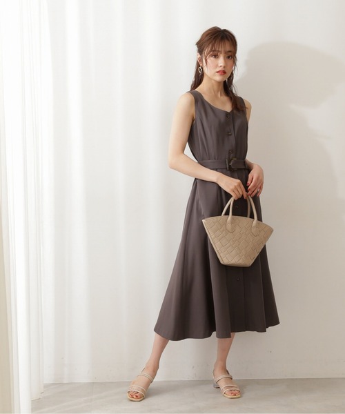 「PROPORTION BODY DRESSING」 ノースリーブワンピース SMALL ブルー レディース_画像7
