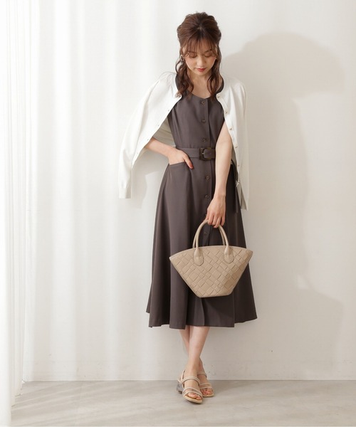 「PROPORTION BODY DRESSING」 ノースリーブワンピース SMALL ブルー レディース_画像8
