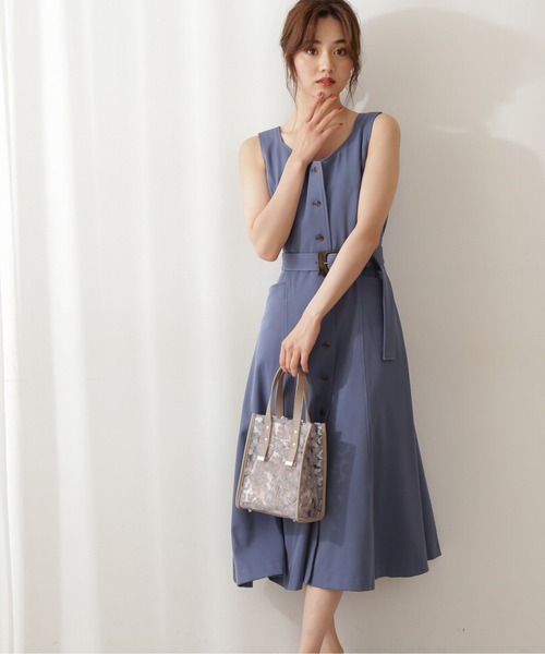 「PROPORTION BODY DRESSING」 ノースリーブワンピース SMALL ブルー レディース_画像9