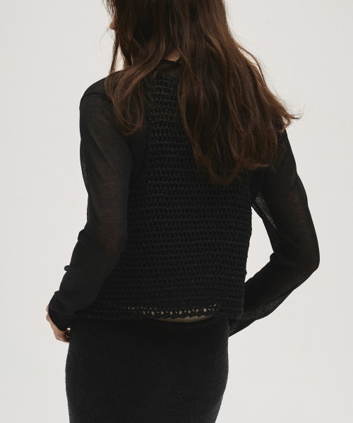 タンクトップ ノースリーブ Scallop Knit Tanktop レディースの画像
