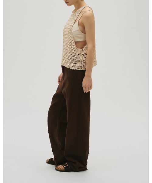 タンクトップ ノースリーブ Scallop Knit Tanktop レディースの画像