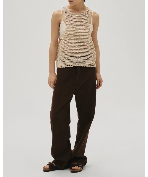 タンクトップ ノースリーブ Scallop Knit Tanktop レディースの画像