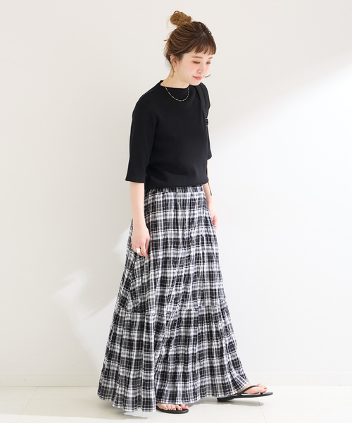 「B.C STOCK」 半袖ニット FREE アイボリー レディース_画像5