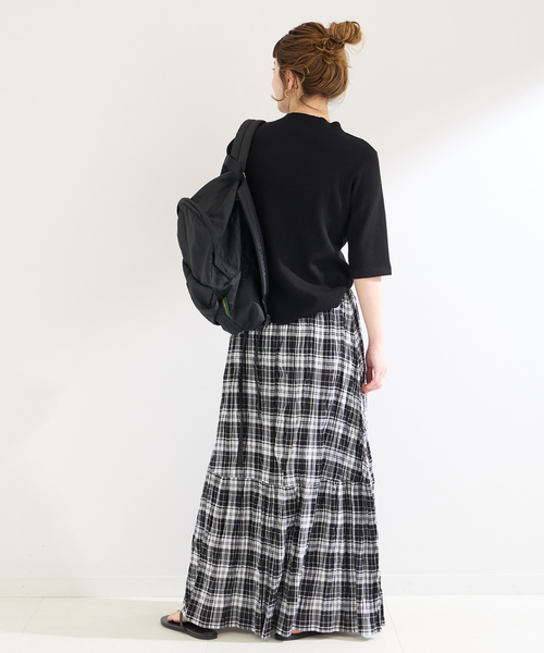 「B.C STOCK」 半袖ニット FREE アイボリー レディース_画像6