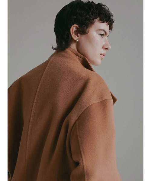 HER. コート アウター ウールカシミヤリバージャケット レディース