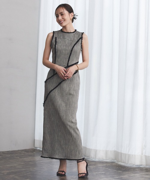 anuans（アニュアンス） ノースリーブワンピース SMALL ベージュ