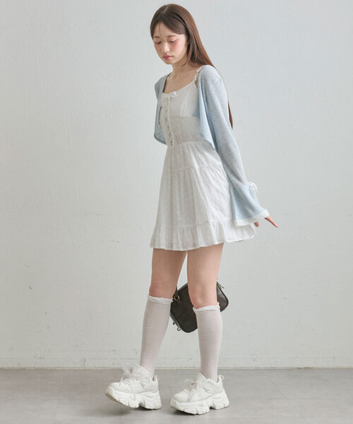 「OLIVE des OLIVE」 キャミソールワンピース FREE オフホワイト レディース_画像5