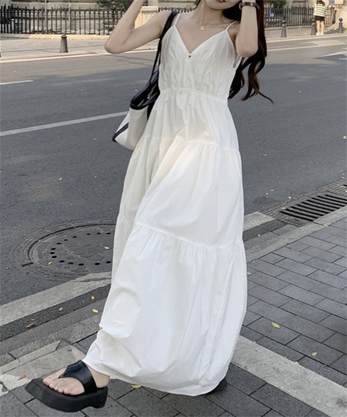 「Dream garden」 キャミソールワンピース FREE ホワイト レディース_画像3