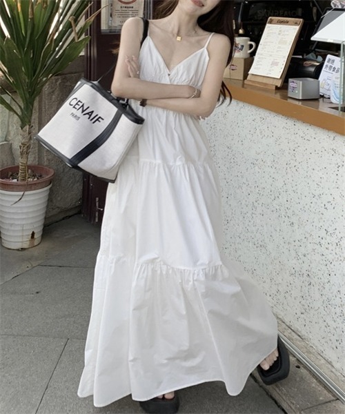 「Dream garden」 キャミソールワンピース FREE ホワイト レディース_画像5