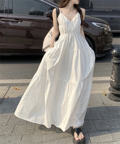 「Dream garden」 キャミソールワンピース FREE ホワイト レディース_画像6