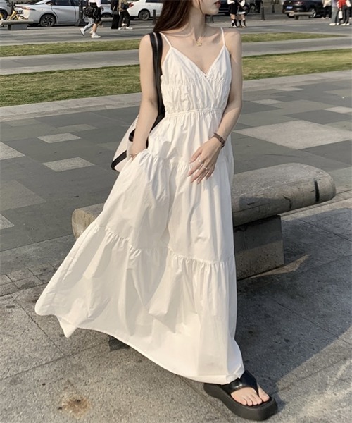 「Dream garden」 キャミソールワンピース FREE ホワイト レディース_画像8