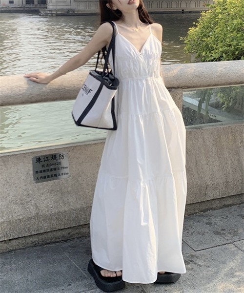 「Dream garden」 キャミソールワンピース FREE ホワイト レディース_画像9